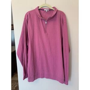 Peter Millar 1/4 Zip Pullover Pink Purple Long Sleeve Golf XXL